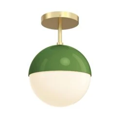 Color Lure Flush Mount 8" 29 Color Lure Flush Mount 8" -Cozy Light World 5 lure flush mount 8 brass pythongreen