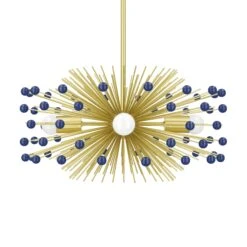 Color Beaded Urchin Chandelier 20" 29 Color Beaded Urchin Chandelier 20" -Cozy Light World 6 beaded urchin chandelier 20 brass cobalt