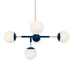 Color Big Prisma Chandelier 42" -Cozy Light World 6 big prisma chandelier brass cobalt 1