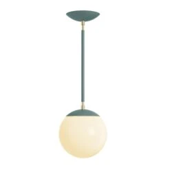 Color Cap Pendant 8" -Cozy Light World 6 cap globe pendant 8 brass lagoon