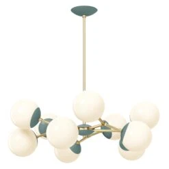 Color Crown Chandelier 32" 32 Color Crown Chandelier 32" -Cozy Light World 6 crown chandelier 32 brass lagoon