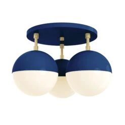 Color Ballsy Flush Mount -Cozy Light World 7 ballsy flush mount brass cobalt