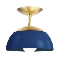Color Cadbury Flush Mount 10" -Cozy Light World 7 cadburry flush mount 10 brass cobalt