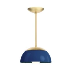 Color Cadbury Pendant 10" -Cozy Light World 7 cadburry pendant 10 brass cobalt