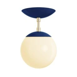 Color Cap Flush Mount 6" -Cozy Light World 7 cap flush mount 6 brass cobalt