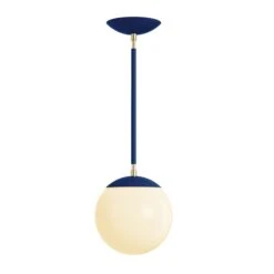 Color Cap Pendant 8" -Cozy Light World 7 cap globe pendant 8 brass cobalt