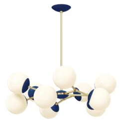 Color Crown Chandelier 32" 33 Color Crown Chandelier 32" -Cozy Light World 7 crown chandelier 32 brass cobalt