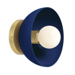 Color Hemi Sconce 8" 31 Color Hemi Sconce 8" -Cozy Light World 7 hemi sconce 8 brass cobalt