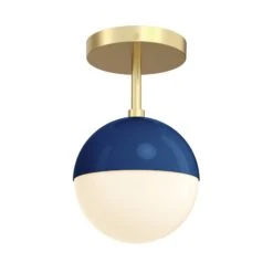 Color Lure Flush Mount 6" 30 Color Lure Flush Mount 6" -Cozy Light World 7 lure flush mount 6 brass cobalt