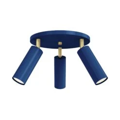 Color Pose Flush Mount -Cozy Light World 7 pose flush mount brass cobalt