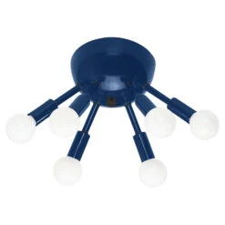 Color Sputnik Flush Mount -Cozy Light World 7 sputnik flush mount black cobalt