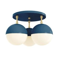 Color Ballsy Flush Mount -Cozy Light World 8 ballsy flush mount brass slateblue