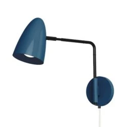 Color Boom Swing Arm Plug-in Sconce - 9" Arm -Cozy Light World 8 boom swing arm sconce plug in 9 black slate blue dfe1aa32 0610 4235 889a a60f45344fc5