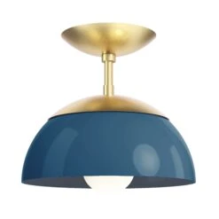 Color Cadbury Flush Mount 10" -Cozy Light World 8 cadburry flush mount 10 brass slateblue