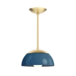 Color Cadbury Pendant 10" -Cozy Light World 8 cadburry pendant 10 brass slateblue