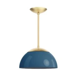Color Cadbury Pendant 12" -Cozy Light World 8 cadburry pendant 12 brass slateblue