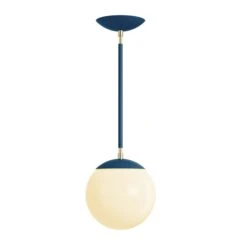 Color Cap Pendant 8" -Cozy Light World 8 cap globe pendant 8 brass slateblue