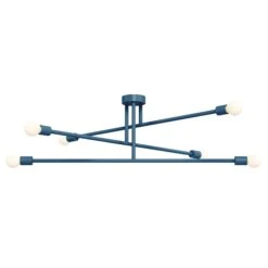 Color Commander Flush Mount 47" -Cozy Light World 8 commander flush mount 47 slateblue