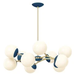 Color Crown Chandelier 32" 34 Color Crown Chandelier 32" -Cozy Light World 8 crown chandelier 32 brass slateblue