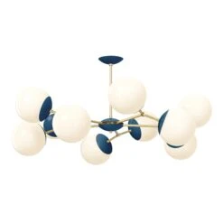 Color Crown Flush Mount 46" 33 Color Crown Flush Mount 46" -Cozy Light World 8 crown flush mount 46 brass slateblue