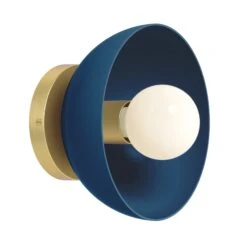 Color Hemi Sconce 8" 32 Color Hemi Sconce 8" -Cozy Light World 8 hemi sconce 8 brass slateblue