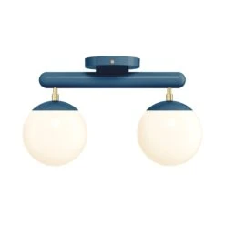 Color Icon 2 Flush Mount -Cozy Light World 8 icon flush mount 2 brass slateblue