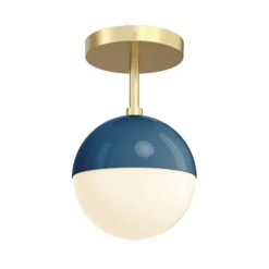 Color Lure Flush Mount 6" 31 Color Lure Flush Mount 6" -Cozy Light World 8 lure flush mount 6 brass slateblue