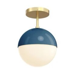 Color Lure Flush Mount 8" 32 Color Lure Flush Mount 8" -Cozy Light World 8 lure flush mount 8 brass slateblue