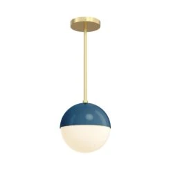 Color Lure Pendant 8" -Cozy Light World 8 lure pendant 8 brass slateblue
