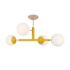 Color Status Flush Mount 35" 33 Color Status Flush Mount 35" -Cozy Light World 8 status flush mount brass ochre 1