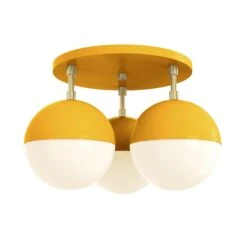 Color Ballsy Flush Mount -Cozy Light World 9 ballsy flush mount brass ochre