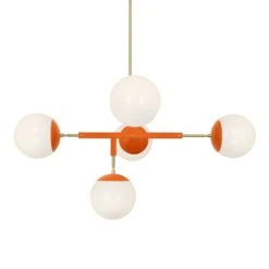 Color Big Prisma Chandelier 42" -Cozy Light World 9 big prisma chandelier brass orange 1