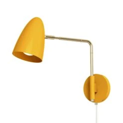 Color Boom Swing Arm Plug-in Sconce - 9" Arm -Cozy Light World 9 boom swing arm sconce plug in 9 brass ochre