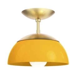 Color Cadbury Flush Mount 10" -Cozy Light World 9 cadburry flush mount 10 brass ochre