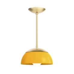Color Cadbury Pendant 10" -Cozy Light World 9 cadburry pendant 10 brass ochre