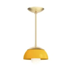 Color Cadbury Pendant 8" -Cozy Light World 9 cadburry pendant 8 brass ochre