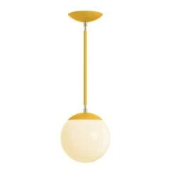 Color Cap Pendant 8" -Cozy Light World 9 cap globe pendant 8 brass ochre