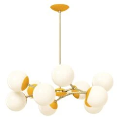 Color Crown Chandelier 32" 35 Color Crown Chandelier 32" -Cozy Light World 9 crown chandelier 32 brass ochre