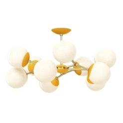Color Crown Flush Mount 32" 37 Color Crown Flush Mount 32" -Cozy Light World 9 crown flush mount 32 brass ochre