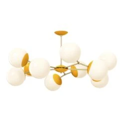 Color Crown Flush Mount 46" 34 Color Crown Flush Mount 46" -Cozy Light World 9 crown flush mount 46 brass ochre