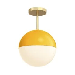 Color Lure Flush Mount 10" -Cozy Light World 9 lure flush mount 10 brass ochre