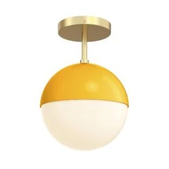 Color Lure Flush Mount 8" 33 Color Lure Flush Mount 8" -Cozy Light World 9 lure flush mount 8 brass ochre