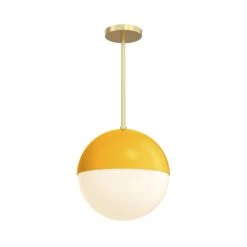 Color Lure Pendant 12" 34 Color Lure Pendant 12" -Cozy Light World 9 lure pendant 12 brass ochre