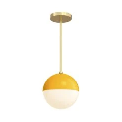 Color Lure Pendant 8" -Cozy Light World 9 lure pendant 8 brass ochre