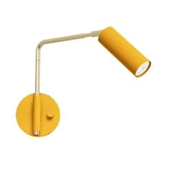 Color Reader Swing Arm Sconce - 9" Arm -Cozy Light World 9 reader swing arm 9 brass ochre