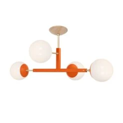 Color Status Flush Mount 35" 34 Color Status Flush Mount 35" -Cozy Light World 9 status flush mount brass orange 1