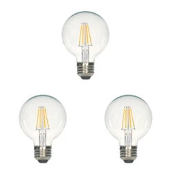 LED G25 Bulb - 3-Pack 8 LED G25 Bulb - 3-Pack -Cozy Light World G25 bulb clear 500lm 3000K enclosed dimmable 3 pack 1