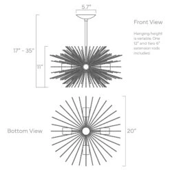 Urchin Chandelier 20" 10 Urchin Chandelier 20" -Cozy Light World ISO 10401 urchin chandelier 20