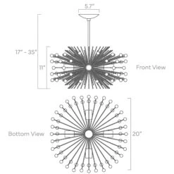 Color Beaded Urchin Chandelier 20" 22 Color Beaded Urchin Chandelier 20" -Cozy Light World ISO 10403 color beaded urchin chandelier 20