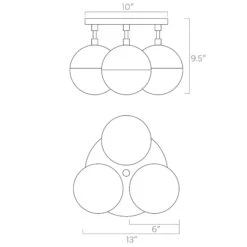 Color Ballsy Flush Mount -Cozy Light World ISO 30330 Ballsy Flush Mount
